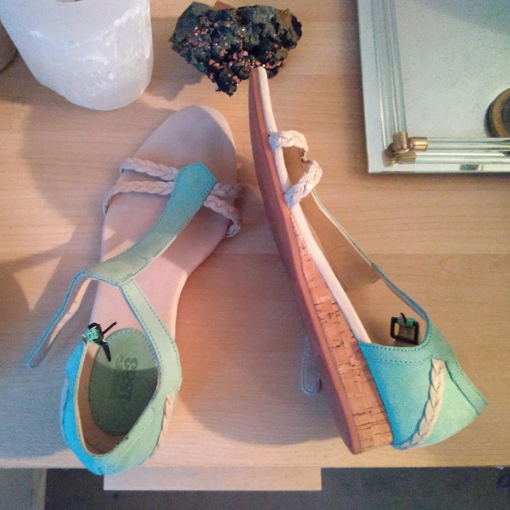 1883 Wolverine Sea Green & White Sandals